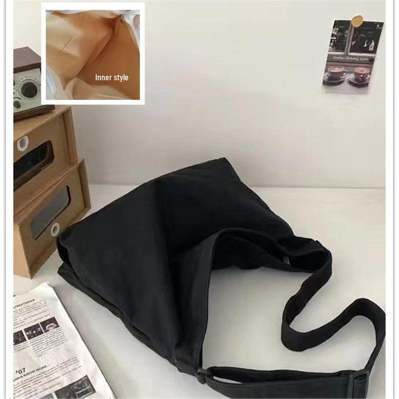 Vintage Canvas Crossbody Bag: Unisex Student Handbag & Large Capacity Shoulder Backpack for Commuting