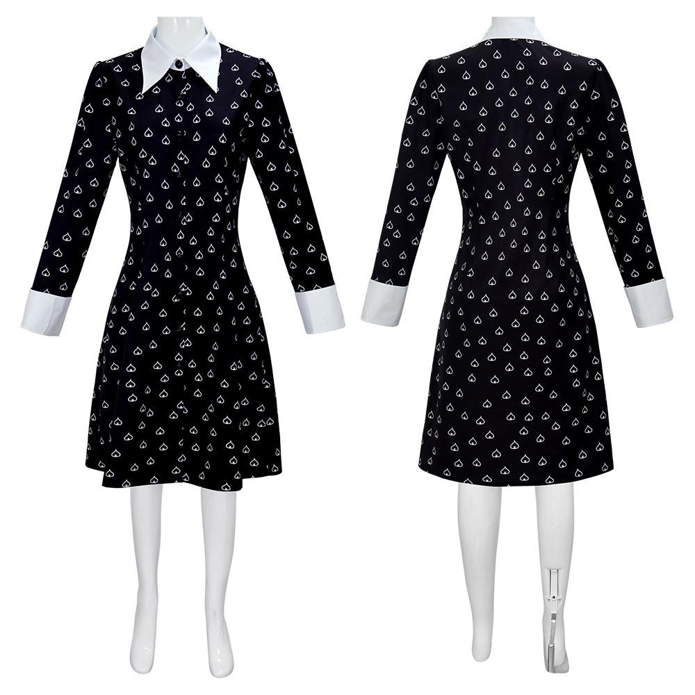 Mittwoch 2-Zeichen-Cosplay-Kleid Aus Flexiblem Material Für Kostümveranstaltungen