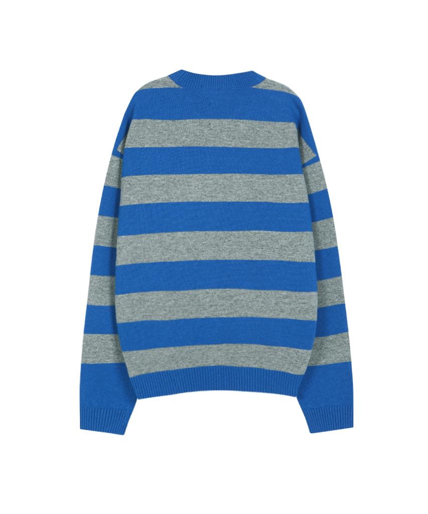 ADSB ANDERSSON BELL 26 Boys Heart Message Crew-Neck Sweater Atb1618M(Blue/Grey)