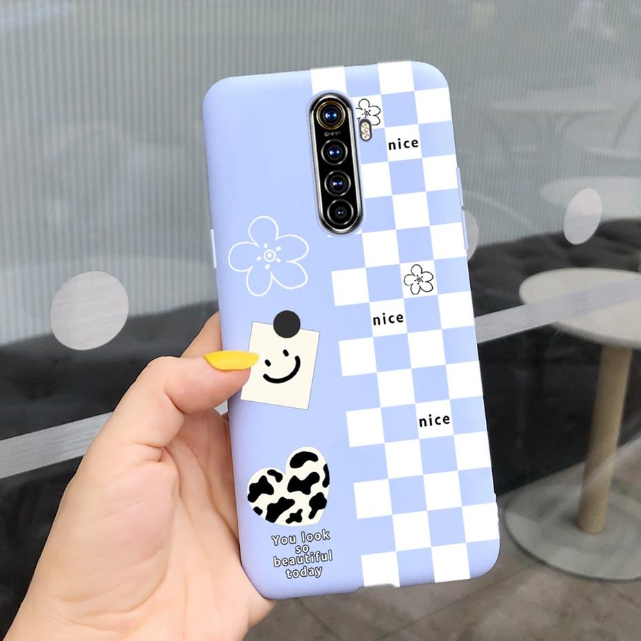 For Realme X2 Pro Phone Case Realme XT X2 Lovely Printing Candy Color Silicone Back Cover For RealmeX2 X 2 Pro XT Soft TPU Coque
