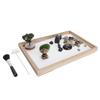 Sand Garden Kit Zen Japanese Mini Meditation Tabletop Decoration Accessory for Home Office