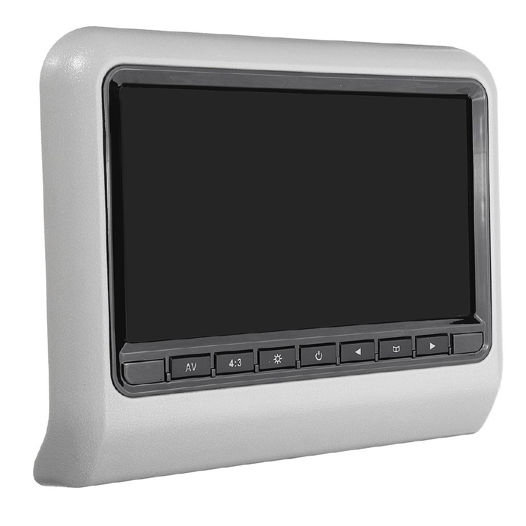 1Set 2pcs 9 Inch Car Headrest Monitor DVD Player +AV Display Remote Controller with Cable Kit Car Pillow LCD Monitor Universa 20*25*5cml