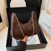 Fashion Trend Chain Bag Snake Pattern Design Sense Texture Casual Versatile Shoulder Underarm Bag Commuter Handbag
