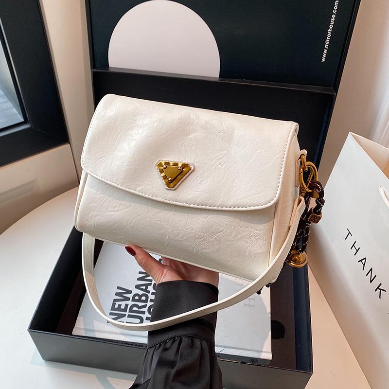 New Super Hot Bag Women's Texture Single-shoulder Crossbody Bag Classic Small Square Bag