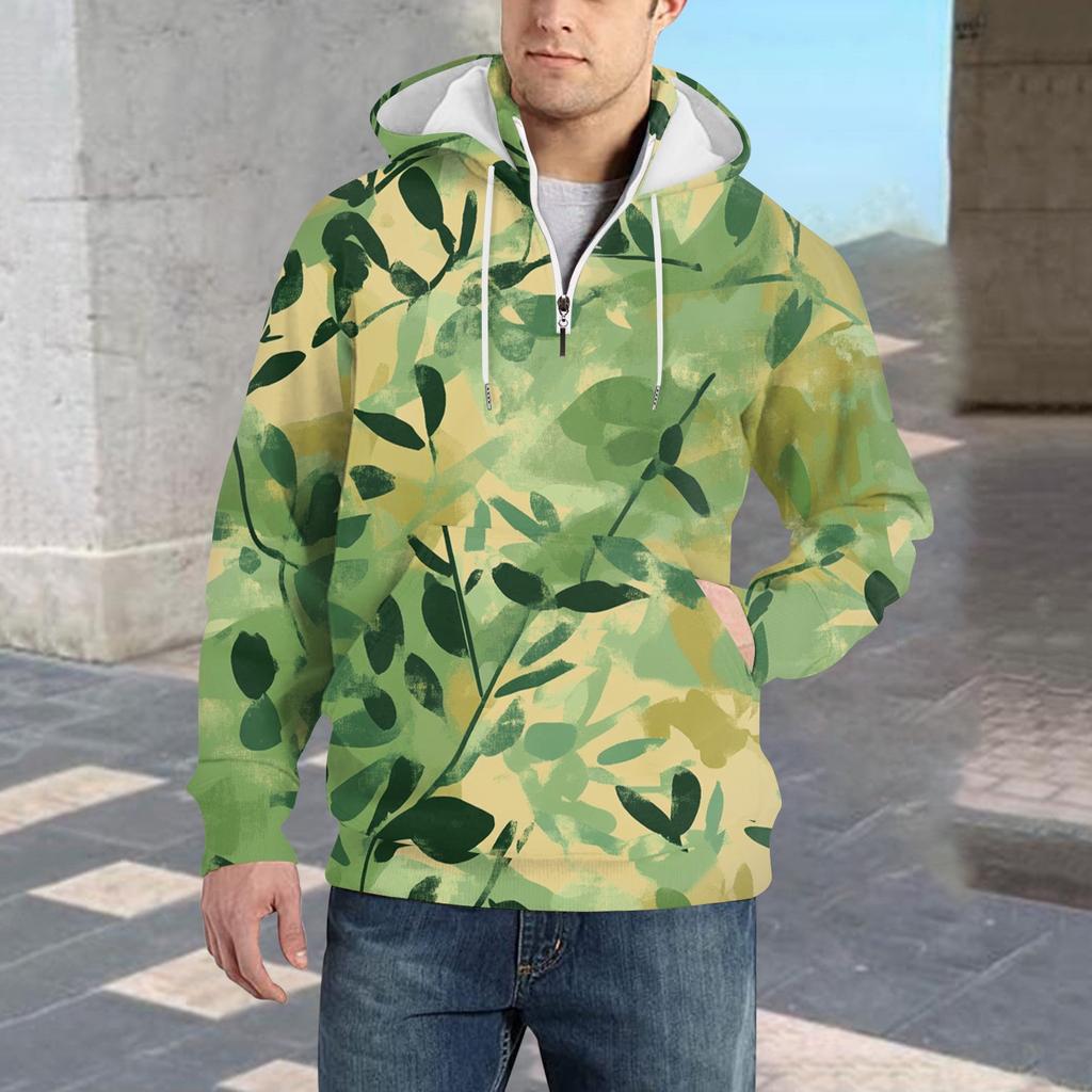 Spring And  Men's Standing Collar Sweatshirt Is Outdoor Casual Sweaters Tops