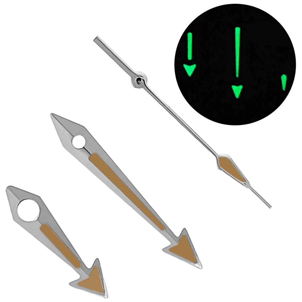 Watch Hands Fit NH34 NH35 NH36 7S26 7S36 4R35 4R36 Movement Green Luminous Silver Black Orange Gold