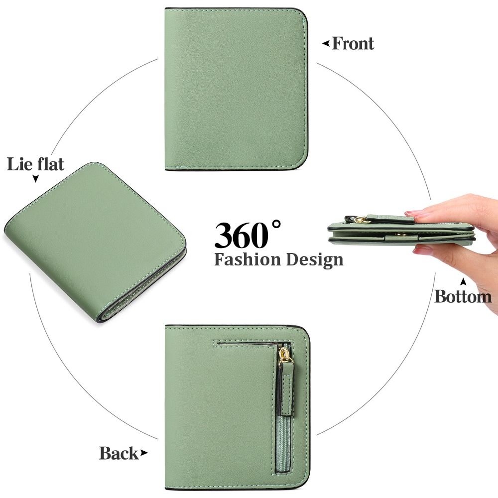 Short Clutch Printed Card Bag PU PU Leather Card Holder Fashion Design Women's Short Wallet  Men