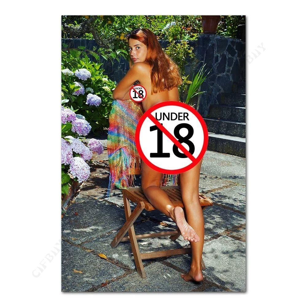 Cartello Metallico da Parete Pin-up Girl Vintage Decorazione Retrò 20x30cm