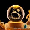 Ornamenti personalizzati a forma di sfera di cristallo 3D con incisione di logo luminoso