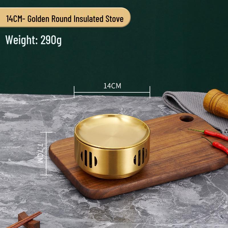 Korean-Style Stainless Steel Round BBQ Warming Stove for Restaurants