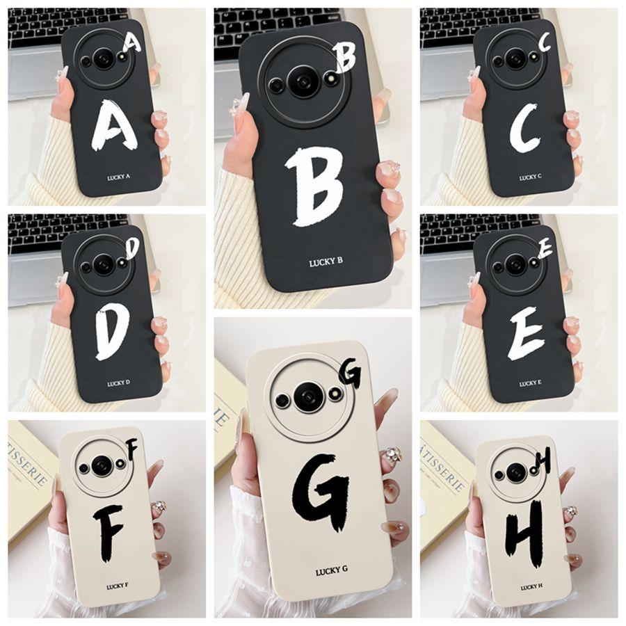 For Xiaomi Redmi A3 Back Cover Popular Letter Protector Soft Silicone Phone Cases For RedmiA3 A 3 4G Xiaomi Poco C61 Funda