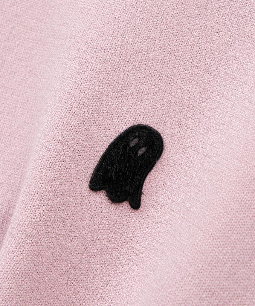 ZIOSONGZIO Semblance Whole Garment V-Neck Knit Light Pink Zi2Kt809Lp