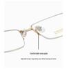Summer Lightweight Titanium Half-Rim Business Glasses for Men and Women - Anti-Blue Light Myopia Protection
