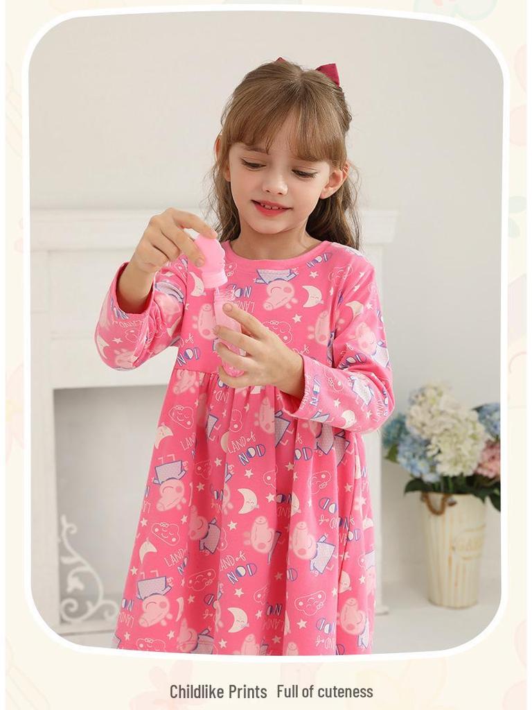 Peppa Pig Girls' Long Sleeve Cartoon Dress - Autumn Collection