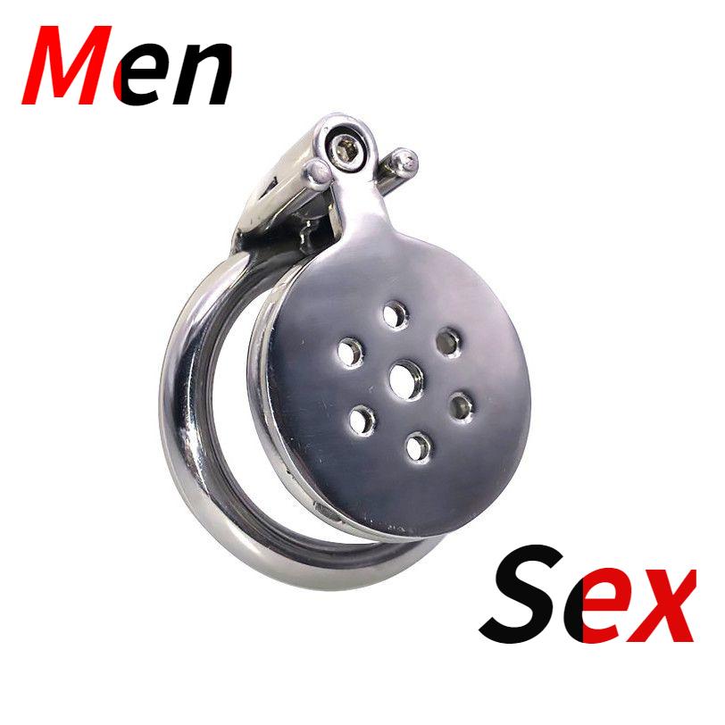 Male Slave Super Mini Chastity Cage Stainless Steel Chastity Device Penis Cage Cock Ring with Lock Sex Toys for Men