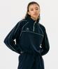 W Color Mixed Fleece Half Zip-Up [Navy]