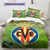 Villarreal CF Pattern Bedding Home Decoration Birthday Gift (1 * duvet cover + 2 * pillowcase, without core)