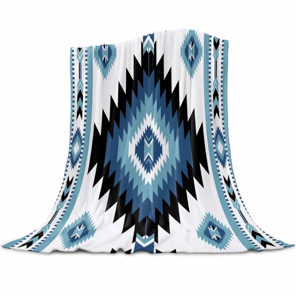 Indian Geometry Graphics Throws Blankets for Sofa Bed Winter Soft Plush Warm Sofa Throw Blanket Holiday Gifts