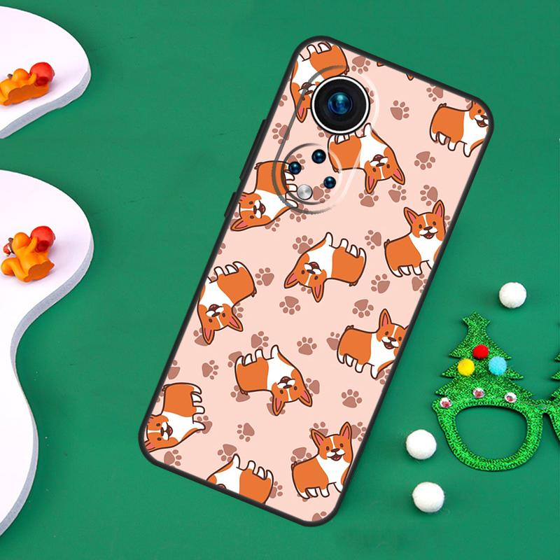 Cartoon Corgi Hund Hülle Für Honor Magic 7 Lite 6 5 50 70 90 200 Pro X9a X8a X8b X7a X6a X8 X9 X9c X9b Abdeckung