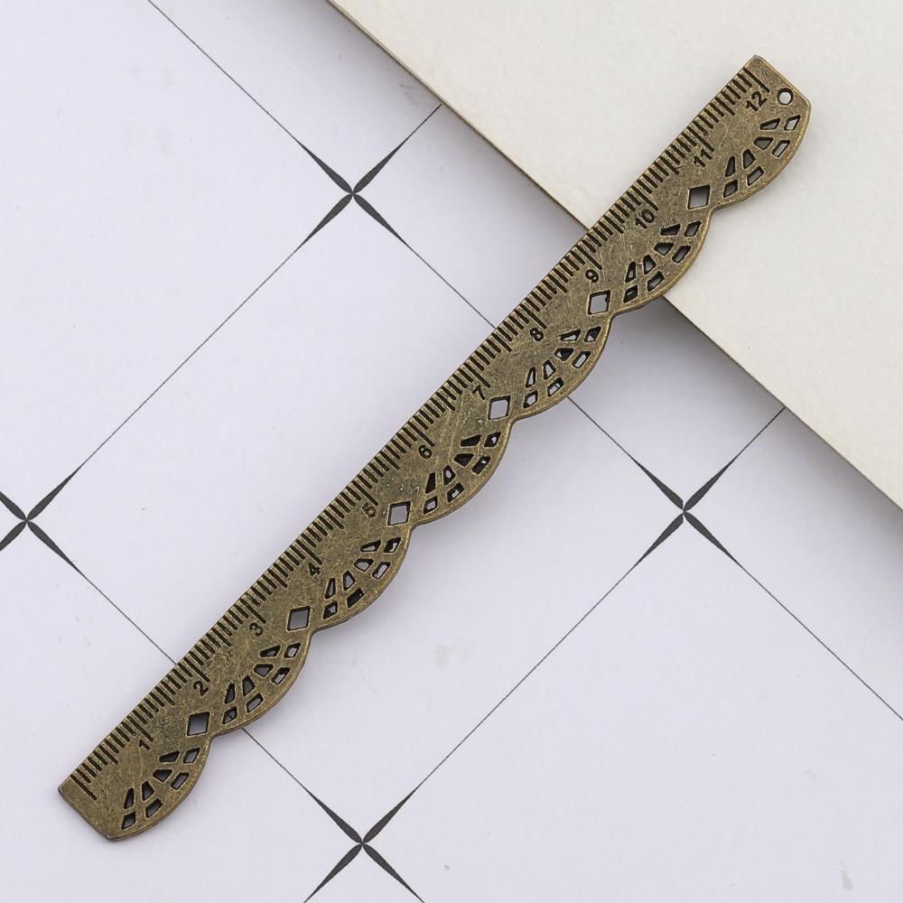 1 Stück Niedlich Kawaii Retro Vintage Metall Katze Spitze Lineal Lesezeichen Schulbürobedarf Schreibwaren Ellen Brook Geschenk Nähen Zeichnen