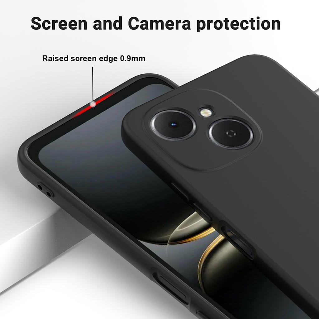 For TECNO Spark 40C Liquid Silicone Case Phone Back Cover with Hand Strap