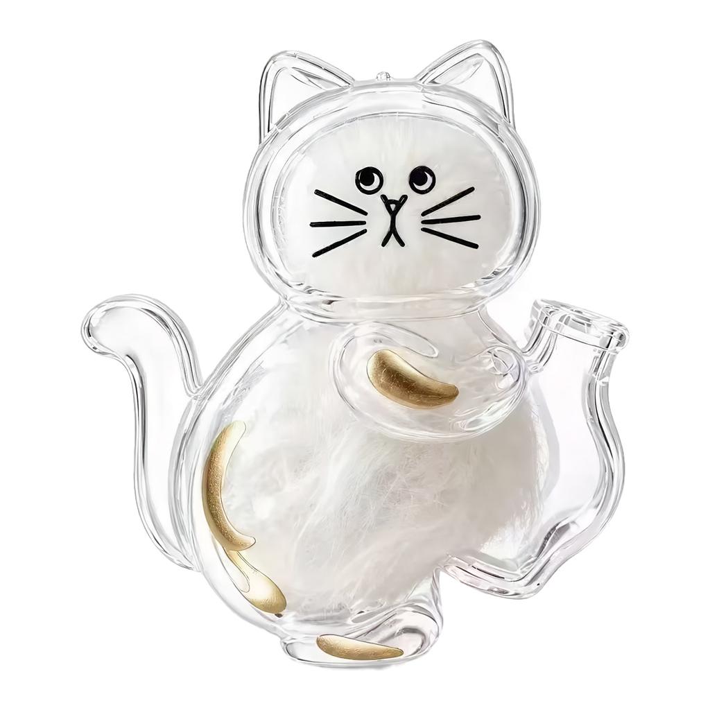 Magnetic Cat Whiskers Holder Transparent Cute Pet Fur Storage Refrigerator Magnet with Mini Vase for Personalized Home Style