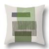 Nordic Abstract Green Geometric Pillowcase Flower Print Home Petal Velvet Pillow Cushion Cover