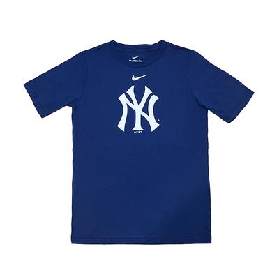 Camiseta Esportiva Respirável de Manga Curta e Gola Redonda Infantil Tops Azul-Marinho 3Z3B7NM00-NYY