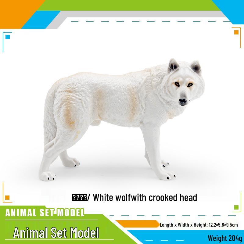 Cross-Border Wild Animal Model Cognitive Toy: Tilted Head Wolf & Husky