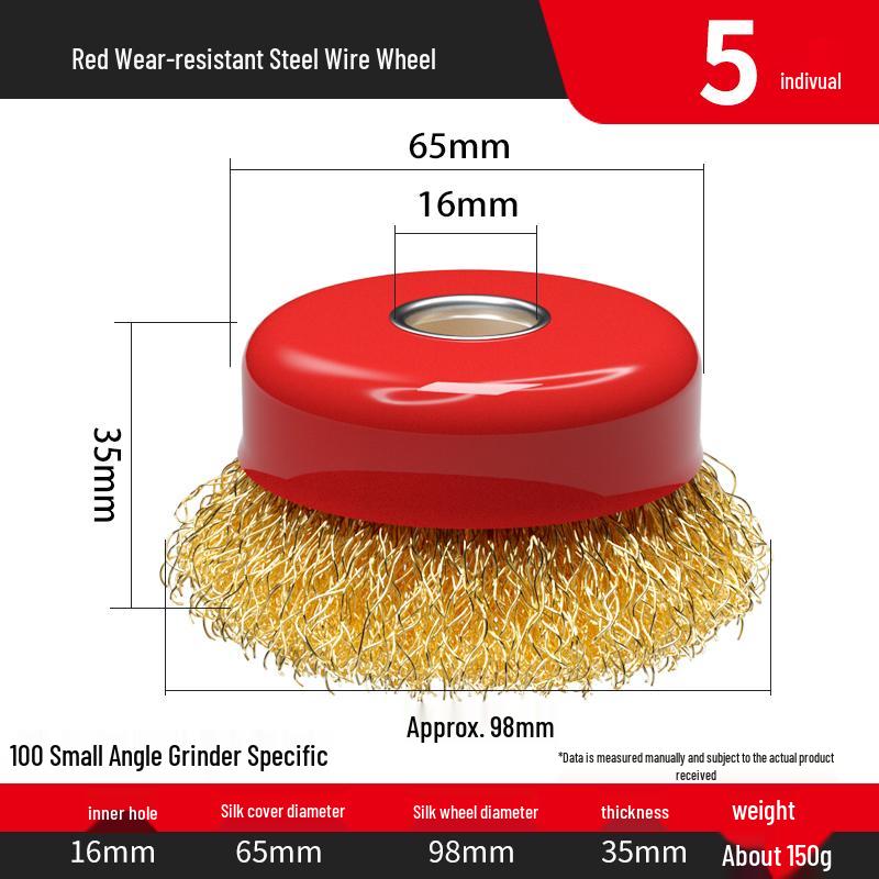 Steel Wire Brush Grinding Head for Hand Drill - Rust Removal & Polishing Tool