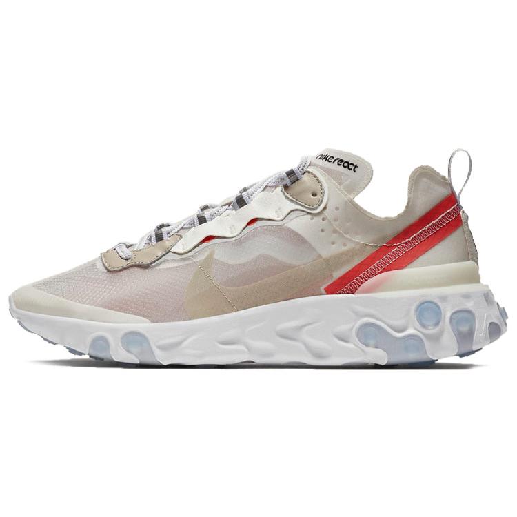 New Nike React Element 87 Sail Light Bone AQ1090-100