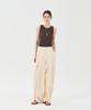 PINBLACK Tuck Detail Wide Fit Pants Beige