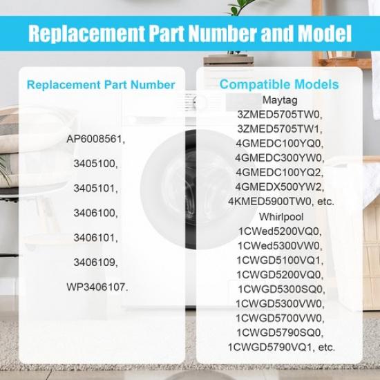 3406107 Dryer Door Switch For Whirlpool Kenmore WP3406107 AP6008561 PS11741701