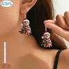 Christmas Kitten Earrings: Acrylic Cartoon Pet Lover Jewelry