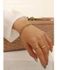 Versatile Trendy Geometric Titanium Steel Bracelet for Women, 18K Gold Plated, European & American Style (E250)