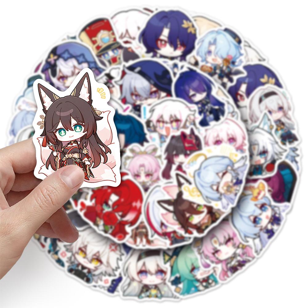 10/30/50pcs Cute Anime Game Honkai Star Rail Stickers DIY Skateboard Suitcase Scrapbook Phone Cartoon Waterproof Sticker Kid Toy