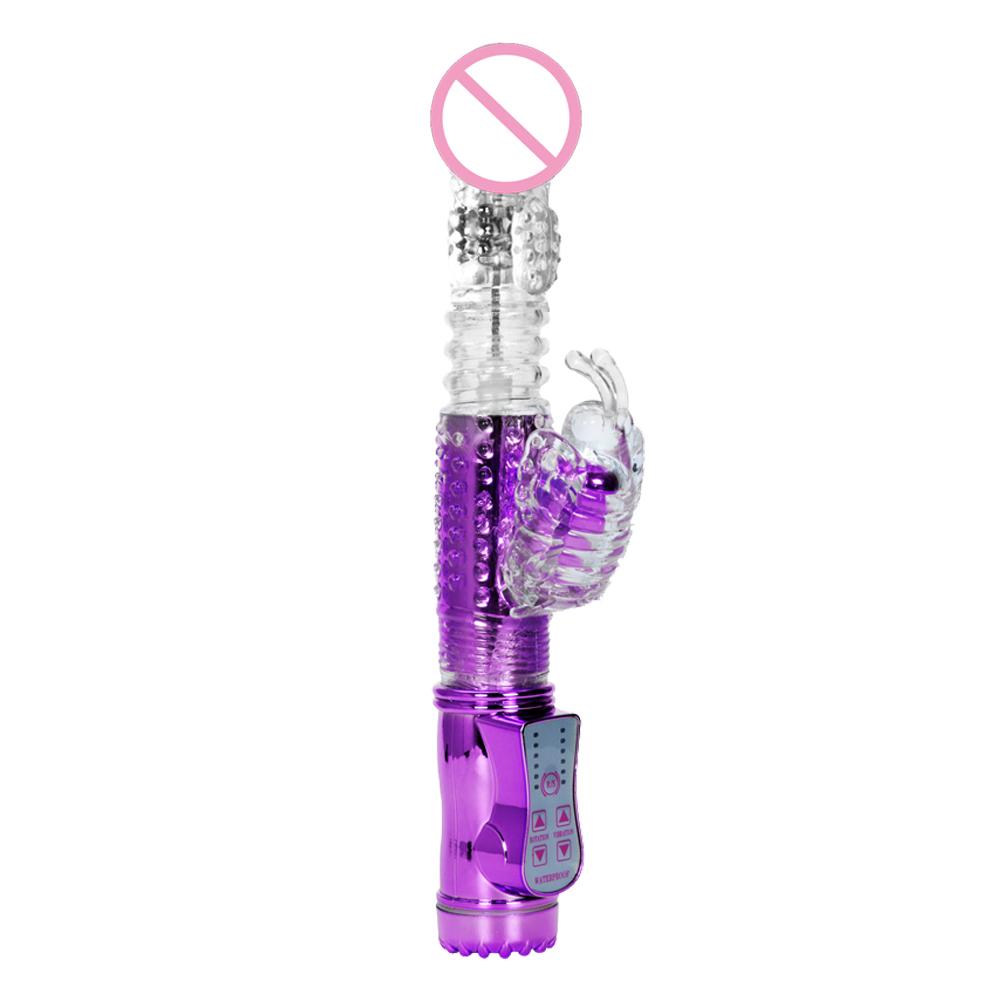 2026 Rechargeable Telescopic Dildo Rabbit Vibrator Sex Toys for Women G Spot Vagina Massager Clitoris Stimulator Female Masturbator Adult Supplies