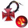 Brake Motorcycle Tail Light Running Maltese Cross Rear License Universal Quads Choppers DC 12V Dirt Bike Plate