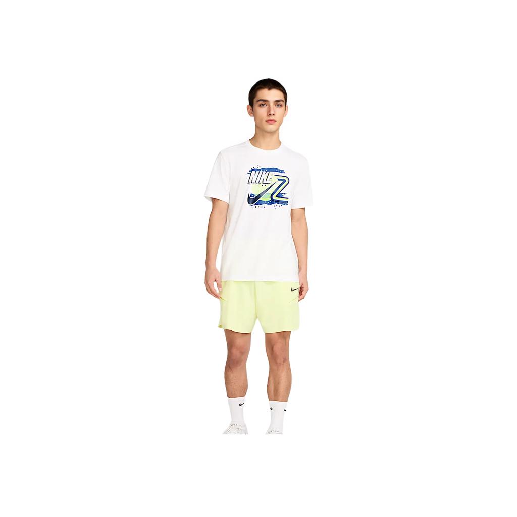 Nike Dri-Fit Court Comfortable Quick-Dry Tennis Short Sleeve T-Shirt Men Tops White HJ3367-100
