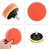 8Pcs 4inch Sponge Buffing Polishing Pad Kit for Car Polisher with Adapter
