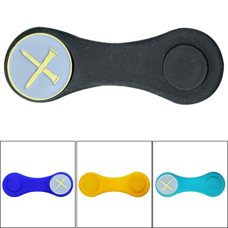 Silikon Golfball Markierer Hutclip Abnehmbarer Ball Markierer Halter Silikon Kappen Klemmen mit Magnet für Golfer Damen Herren