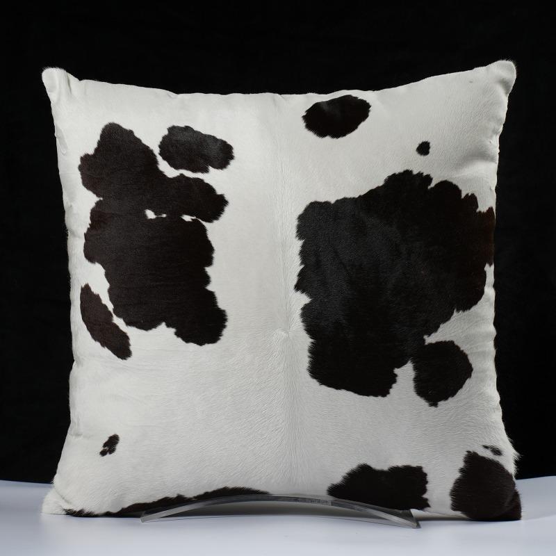 Plush Cow Print Pillowcase 50x50cm Double-sided Cushion Cover Artistic Color-block Throw Pillow Cover Home Decor