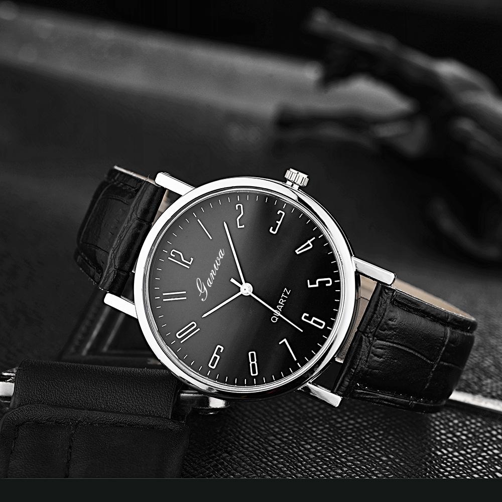 Men's watch, civil service exam watch quartz watch belt watch men