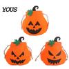 Festive Halloween Decoration Bag Drawstring Pumpkin for Kids, Trick or Treat Candy Bag, Realistic Pattern Reusable Non Woven Fabric Goodie Party