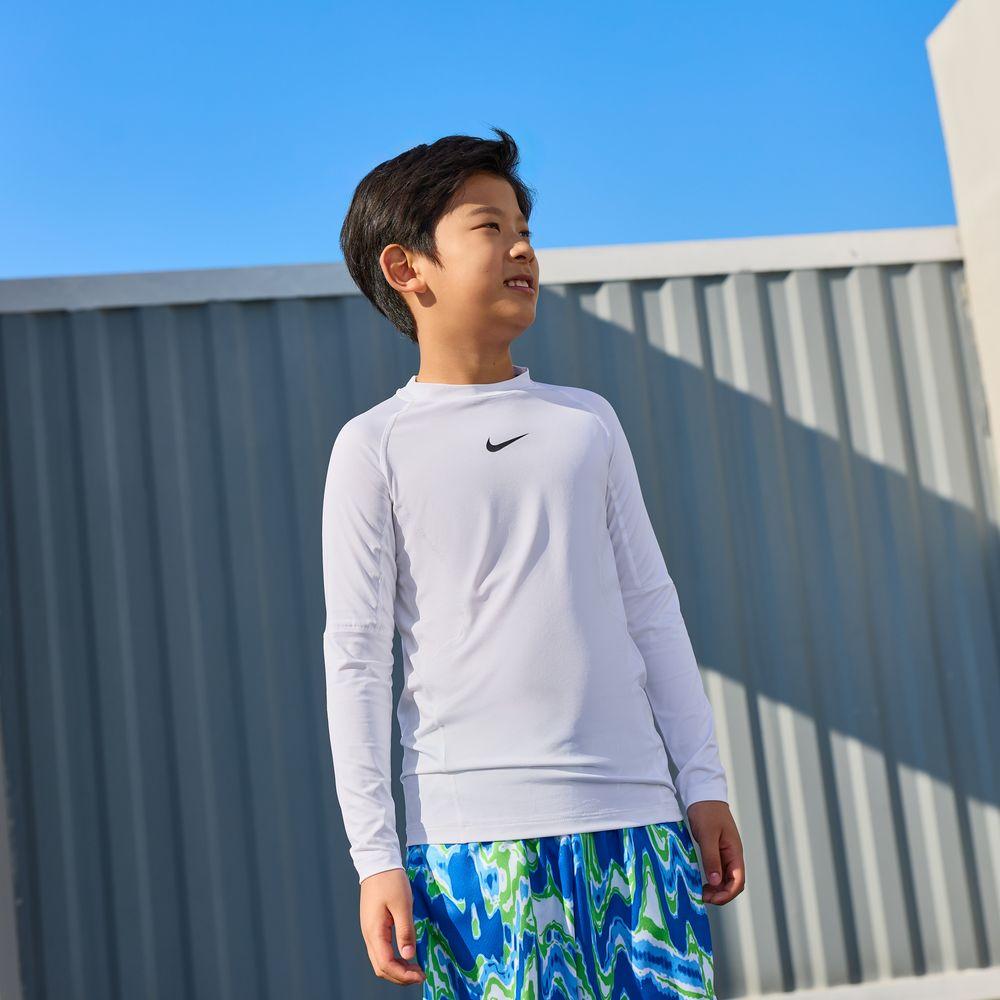 Nike Sweatshirt Kids  Apparel Dri FIT Long Sleeve Top White Kids  XL