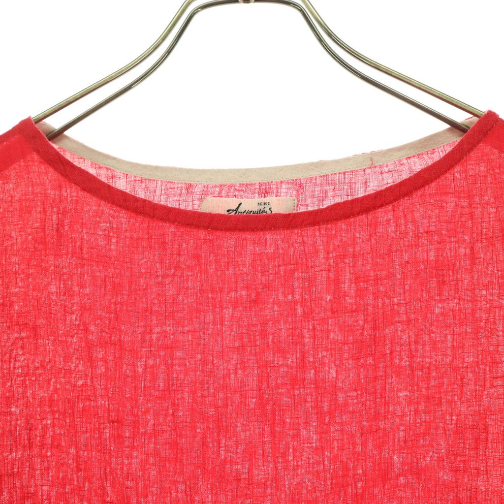 Beauty products ICHI Antiquites made in Japan Long sleeve Linen shirt Red Women Used