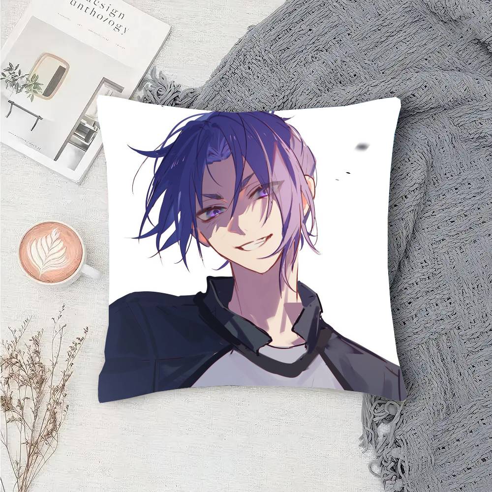 Reo Mikage Anime Blue Lock Pillow Case Sofa Cushion Cover Room Home Decoration
