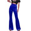Fashionable Women's Retro Color High,waisted Casual Wide,leg Pants