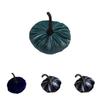 Luxurious Blue Velvet Pumpkin Plush Throw Pillows For Elegant Halloween Decor