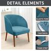 Velvet Armchair Cover Stretch Dining Chair Slipcovers Accent Curved Office Chairs Covers Elastic House De Chaise Seat Case Home